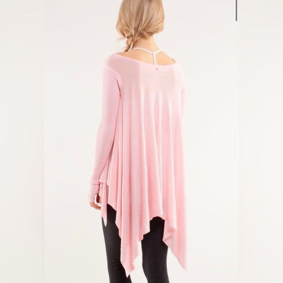 Lululemon Enlightened Pullover Sweater Heathered Blush Quartz Pink - Picture 3 of 9
